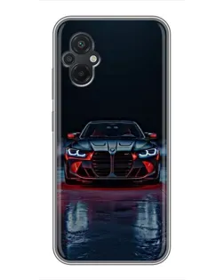 Чохол для Xiaomi POCO M5 з картинкою «BMW на мокрій дорозі»