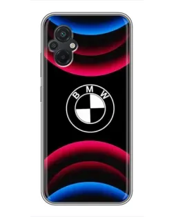 Чохол для Xiaomi POCO M5 з картинкою «Логотип BMW та неонові дуги»