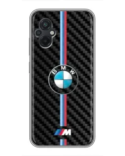 Чохол для Xiaomi POCO M5 з картинкою «Емблема BMW та карбон»