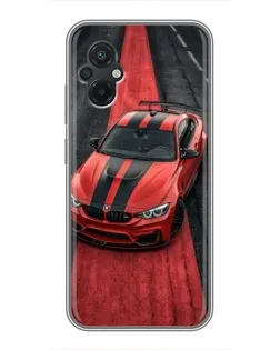 Чохол для Xiaomi POCO M5 з картинкою «BMW на червоній доріжці»