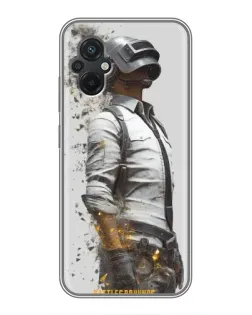 Чохол для Xiaomi POCO M5 з картинкою «PUBG — боєць у пилу»