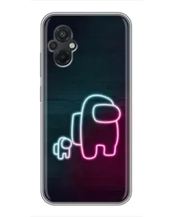 Чохол для Xiaomi POCO M5 з картинкою «Among Us неон-арт»