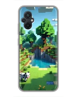 Чехол для Xiaomi POCO M5 с картинкой «Minecraft летний день»