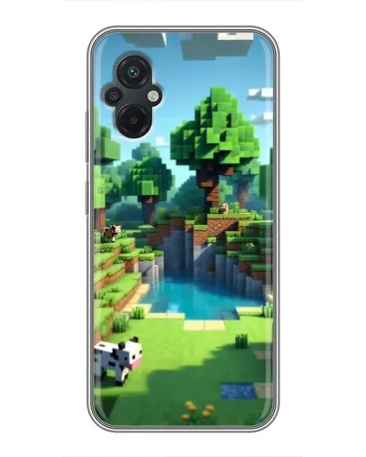 Чехол для Xiaomi POCO M5 с картинкой «Minecraft летний день»
