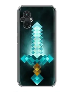 Чехол для Xiaomi POCO M5 с картинкой «Алмазный меч неон»