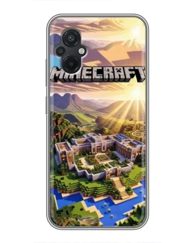 Чехол для Xiaomi POCO M5 с картинкой «Minecraft панорама»