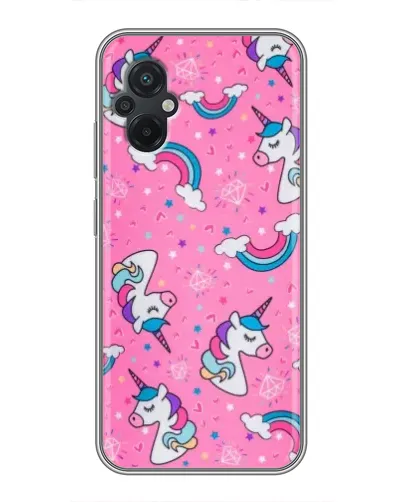 Чехол для Xiaomi POCO M5 с картинкой «Unicorn паттерн розовый» Чехол для Xiaomi POCO M5 с картинкой «Unicorn паттерн розовый»