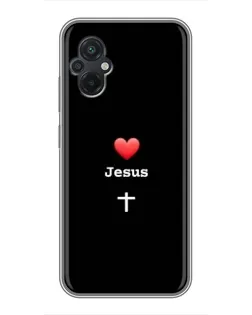 Чохол для Xiaomi POCO M5 з картинкою «Серце - Jesus»