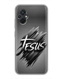 Чехол для Xiaomi POCO M5 с картинкой «Надпись Jesus Graffiti»