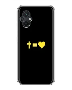 Чехол для Xiaomi POCO M5 с картинкой «Сердце и Крест»