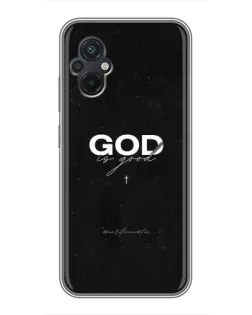 Чехол для Xiaomi POCO M5 с картинкой «GOD — Бог над всем»
