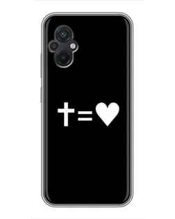 Чехол для Xiaomi POCO M5 с картинкой «Крест и Сердце»