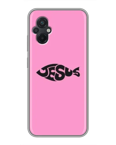 Чехол для Xiaomi POCO M5 с картинкой «Розовый символ Jesus» Чехол для Xiaomi POCO M5 с картинкой «Розовый символ Jesus»