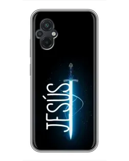 Чехол для Xiaomi POCO M5 с картинкой «Меч Духа Jesus»