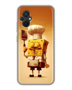 Чохол для Xiaomi POCO M5 з картинкою «Губка Боб кухар»