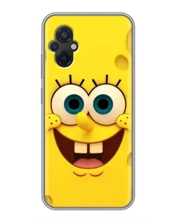 Чохол для Xiaomi POCO M5 з картинкою «Губка Боб посмішка»
