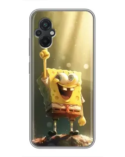 Чохол для Xiaomi POCO M5 з картинкою «Сяючий Спанч Боб»