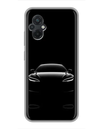 Чехол для Xiaomi POCO M5 с картинкой «Силуэт Tesla Night»
