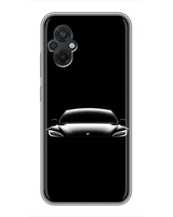 Чехол для Xiaomi POCO M5 с картинкой «Фары Tesla Night»