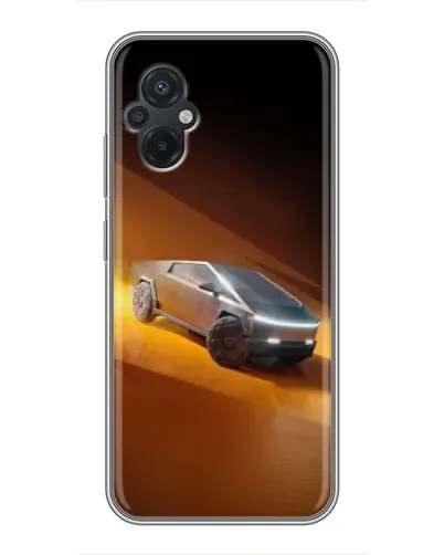 Чехол для Xiaomi POCO M5 с картинкой «Cybertruck в пустыне»