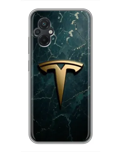 Чехол для Xiaomi POCO M5 с картинкой «Мраморная Tesla Gold»