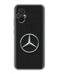 Чехол для Xiaomi POCO M5 с картинкой «Карбоновый Mercedes стиль»