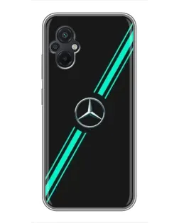 Чехол для Xiaomi POCO M5 с картинкой «Спортивные линии Mercedes»
