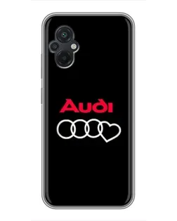 Чохол для Xiaomi POCO M5 з картинкою «Логотип Audi Heart»
