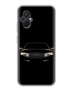 Чохол для Xiaomi POCO M5 з картинкою «Audi — нічний контур»