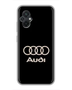 Чохол для Xiaomi POCO M5 з картинкою «Audi — золотий логотип»