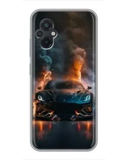 Чохол для Xiaomi POCO M5 з картинкою «Lamborghini димна естетика»