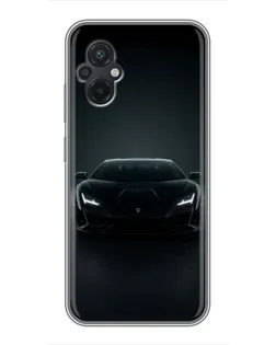 Чохол для Xiaomi POCO M5 з картинкою «Чорний Lamborghini Aventador»