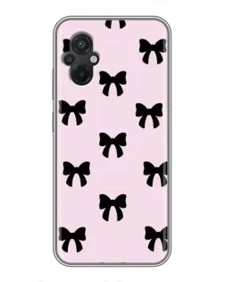 Чохол для Xiaomi POCO M5 з картинкою «Чорні банти Coquette»