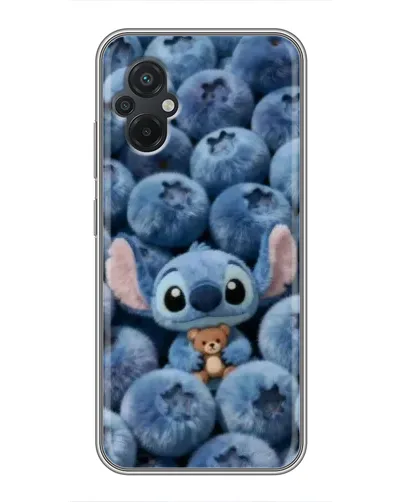 Чехол для Xiaomi POCO M5 с картинкой «Стич и голубика»