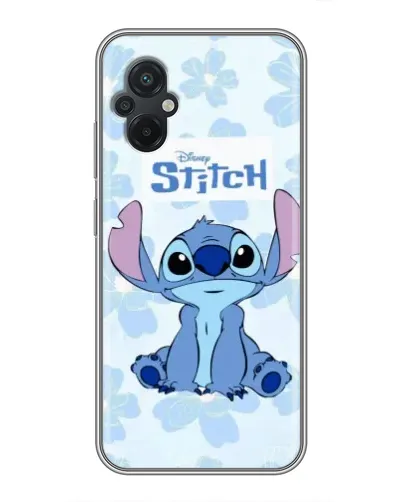 Чехол для Xiaomi POCO M5 с картинкой «Stitch среди цветов»