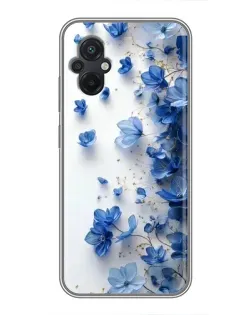 Чохол для Xiaomi POCO M5 з картинкою «Блакитний квітковий каскад»