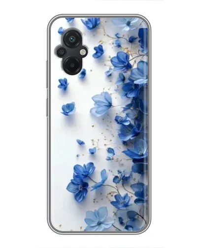 Чохол для Xiaomi POCO M5 з картинкою «Блакитний квітковий каскад»