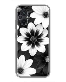Чохол для Xiaomi POCO M5 з картинкою «Монохромні айстри»