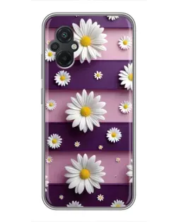 Чохол для Xiaomi POCO M5 з картинкою «Ромашки на фіолетовому»