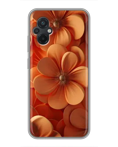 Чохол для Xiaomi POCO M5 з картинкою «Помаранчева макро квітка»
