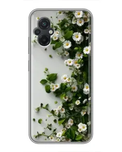 Чохол для Xiaomi POCO M5 з картинкою «Гілка дрібних білих квітів»