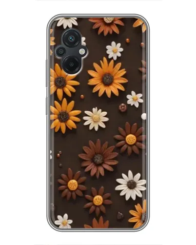 Чохол для Xiaomi POCO M5 з картинкою «Візерунок з маленьких соняшників»