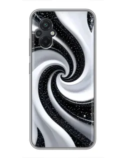 Чохол для Xiaomi POCO M5 з картинкою «Чорно-біла спіраль»