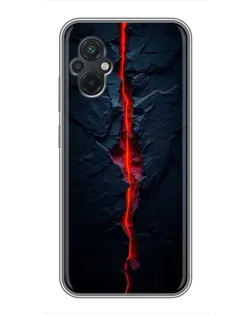 Чохол для Xiaomi POCO M5 з картинкою «Червона лавова тріщина»
