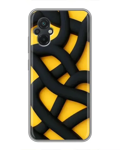 Чохол для Xiaomi POCO M5 з картинкою «Чорне жовте переплетення» Чохол для Xiaomi POCO M5 з картинкою «Чорне жовте переплетення»