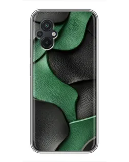 Чохол для Xiaomi POCO M5 з картинкою «Зелені шкіряні хвилі»