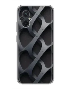Чохол для Xiaomi POCO M5 з картинкою «Об'ємне сіре плетіння»