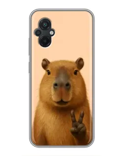 Чохол для Xiaomi POCO M5 з картинкою «Капібара вікторія»