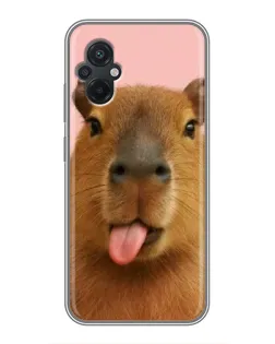 Чохол для Xiaomi POCO M5 з картинкою «Капібара з язиком»