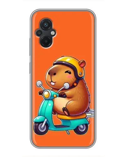 Чохол для Xiaomi POCO M5 з картинкою «Капібара на скутері»